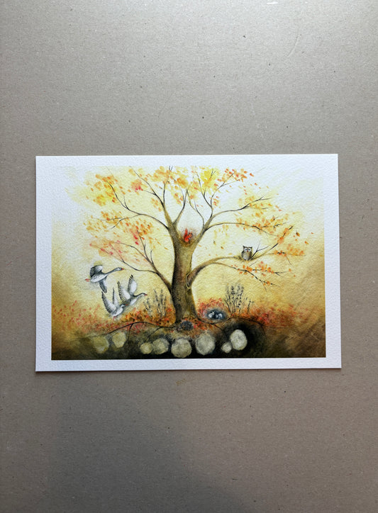 A4 Kunstdruck "4 Jahreszeiten - Herbst" ohne Rahmen