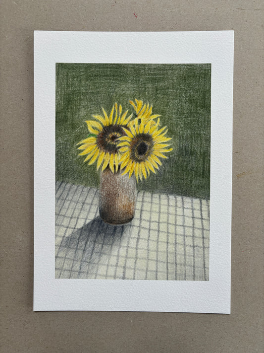 A4 Kunstdruck "Sonnenblume" ohne Rahmen