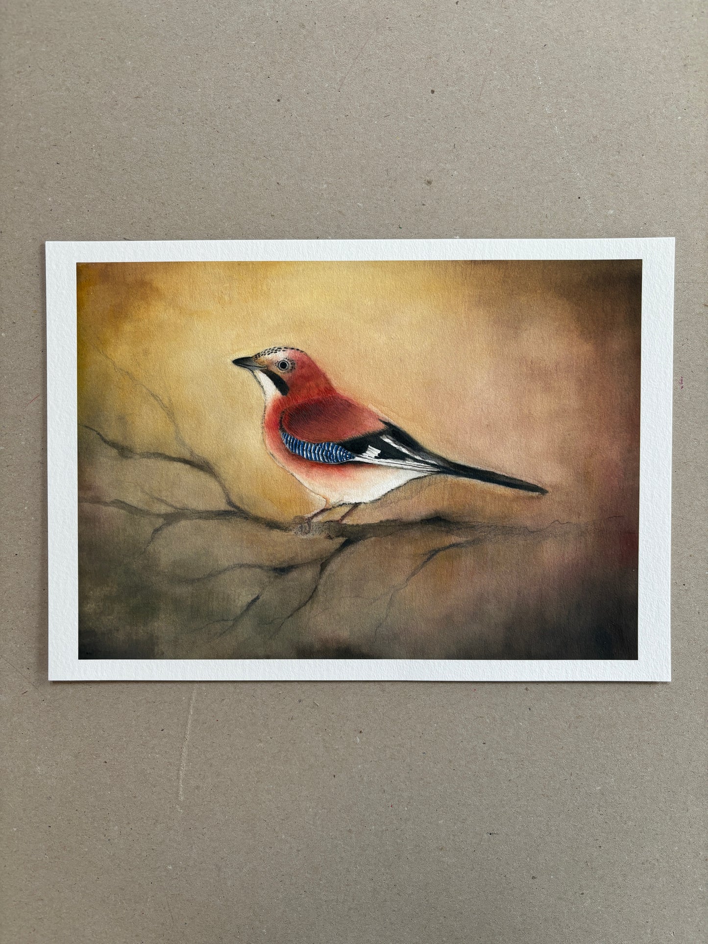 A4 Kunstdruck "Eichelhäher" ohne Rahmen