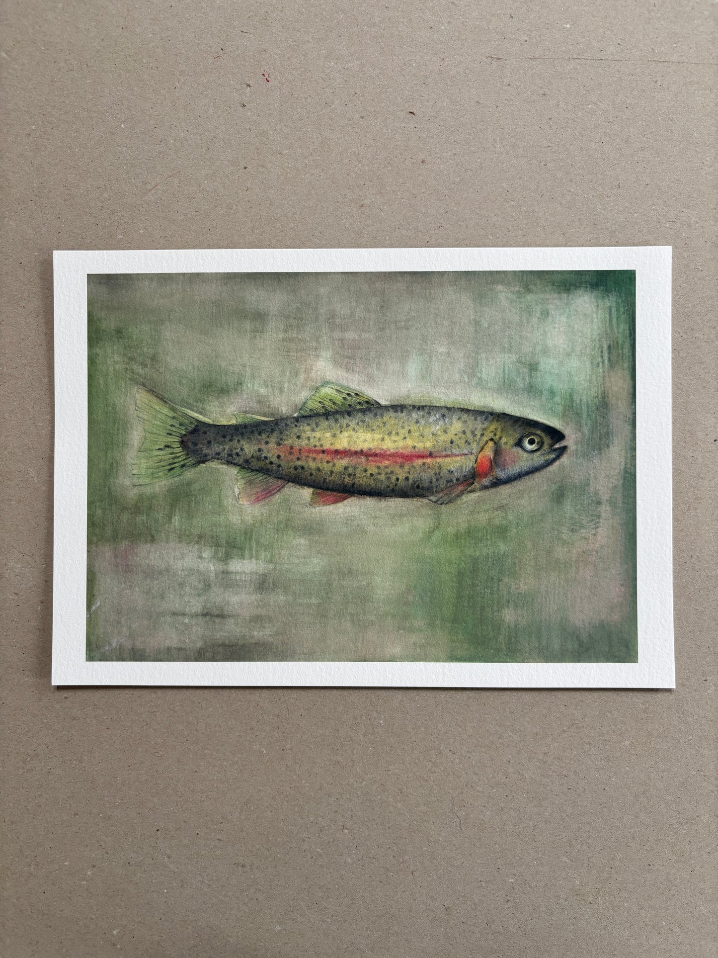 A4 Kunstdruck "Forelle" ohne Rahmen