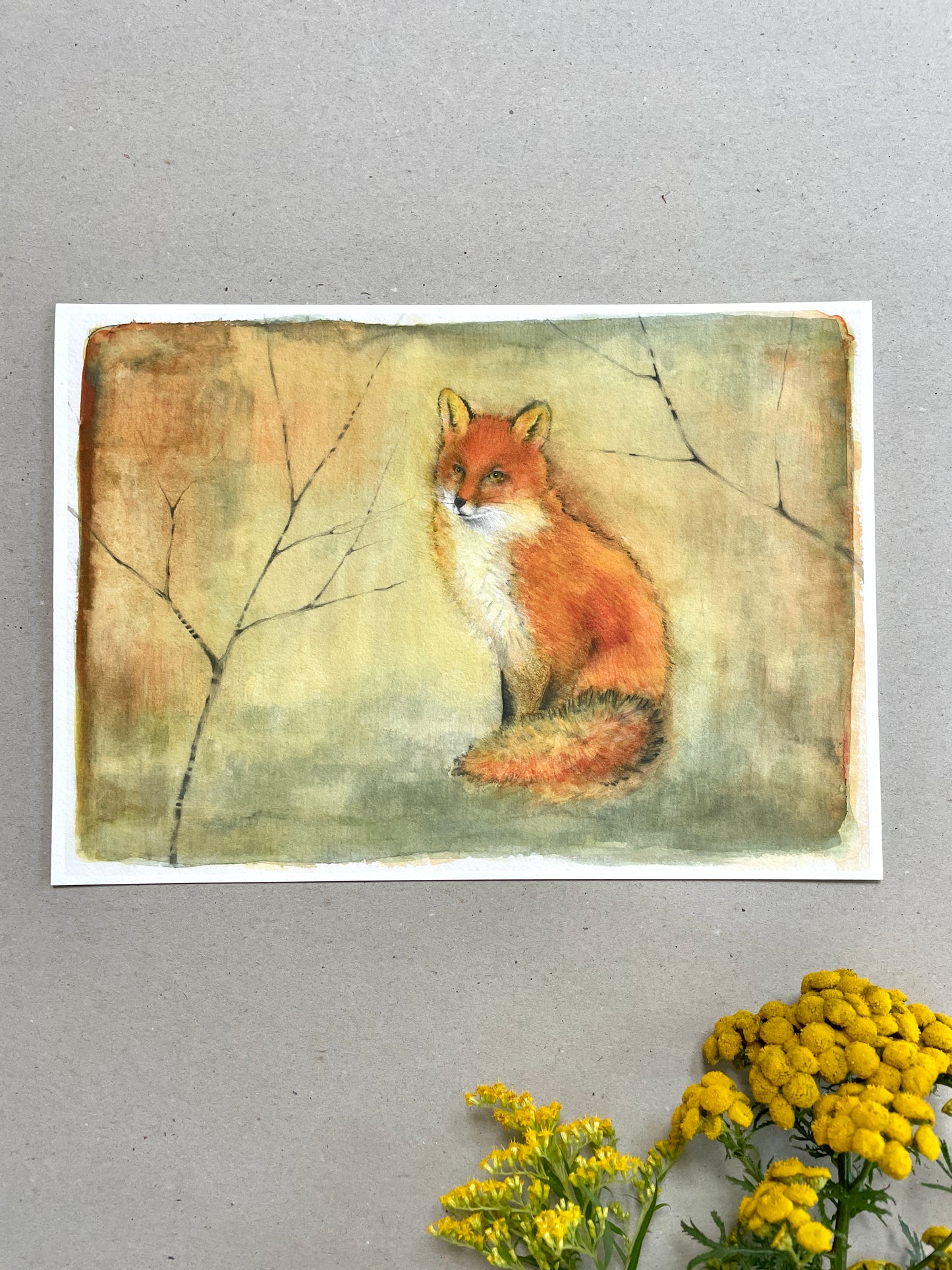 A4 Kunstdruck "Fuchs" ohne Rahmen A4