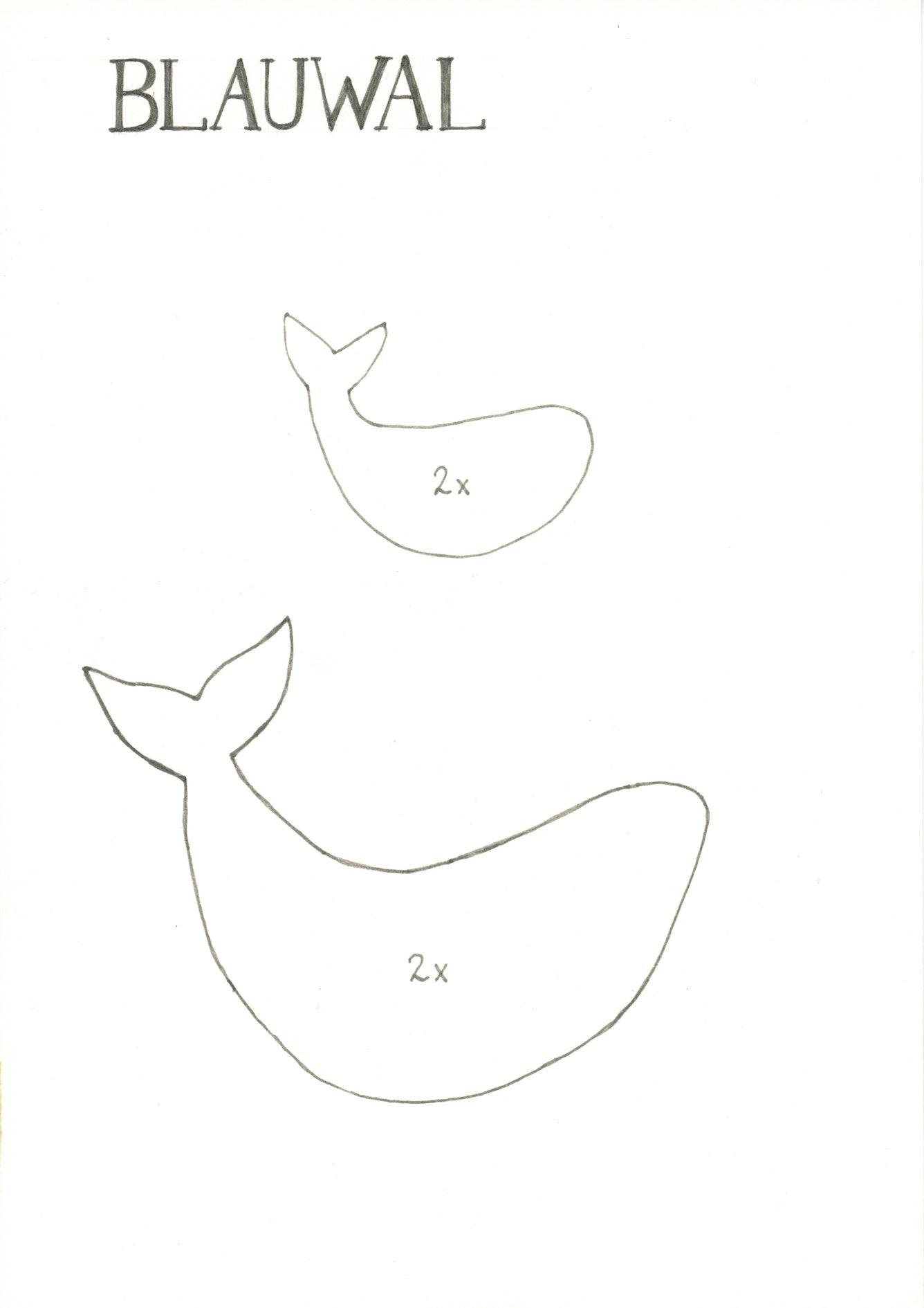 Gratis Vorlage Blauwal