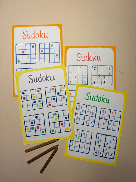 Farben- und Zahlen-Sudoku zum Ausdrucken