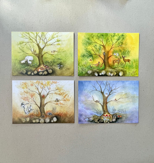 Kunstkarten Set "Jahreszeiten" (4 Postkarten A5)