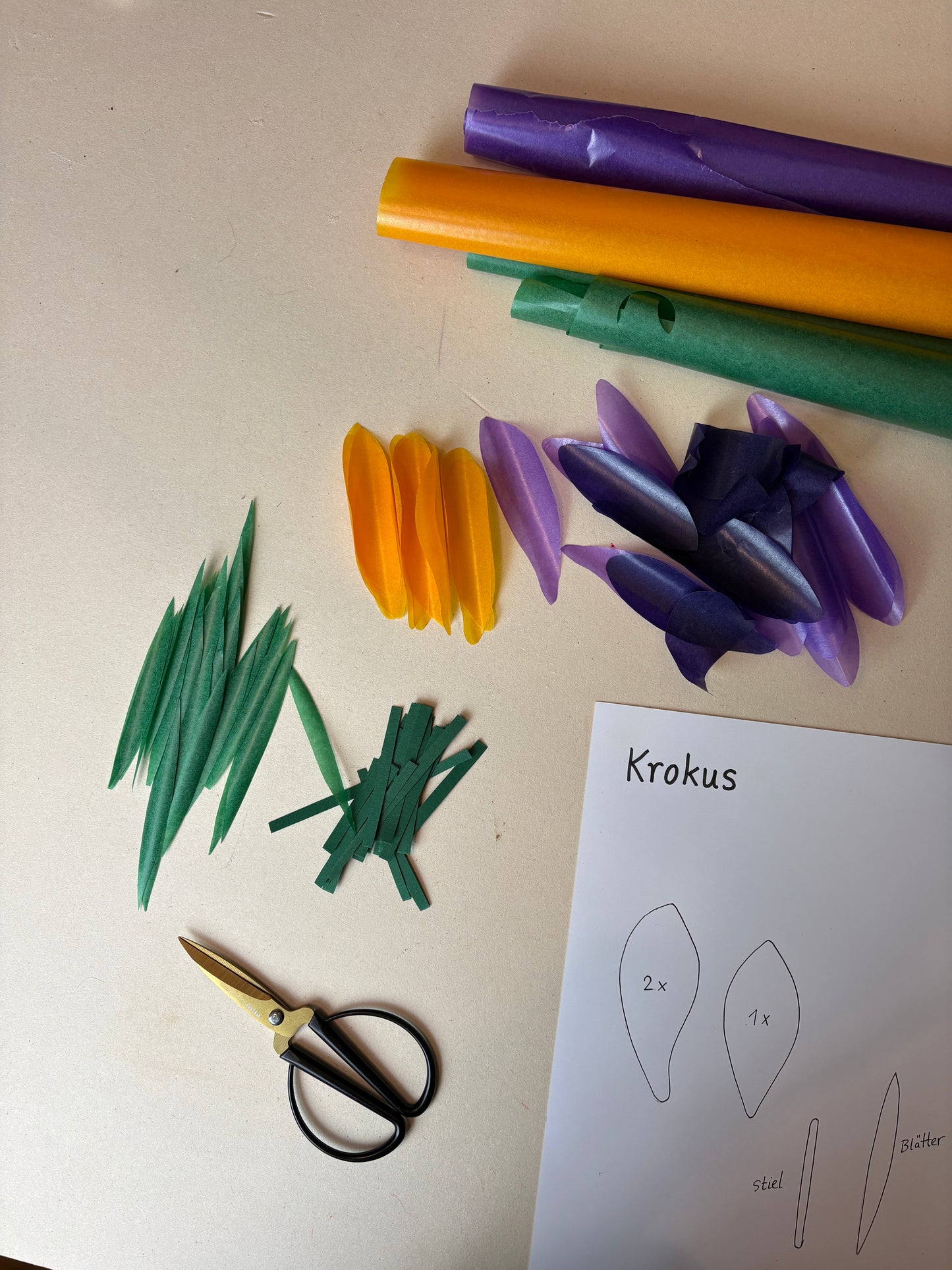 Bastelvorlage „Krokus“ (PDF)