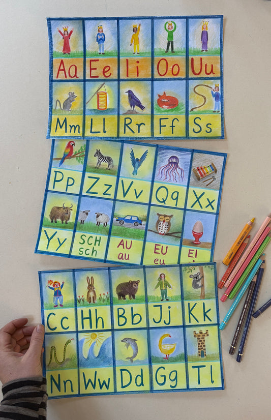 3 Buchstabenbilder zum ausdrucken (PDF)