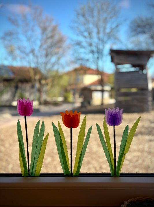Bastelvorlage „Tulpe“ (PDF)