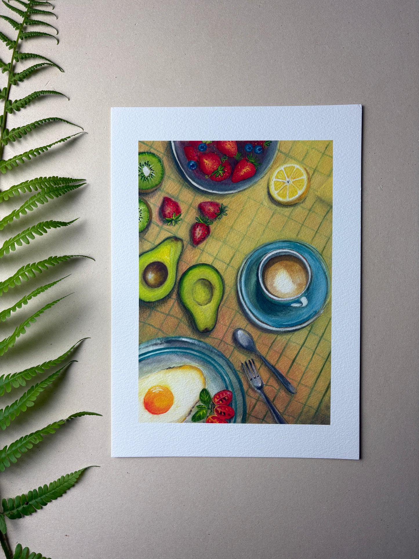A4 Kunstdruck "Frühstück" ohne Rahmen