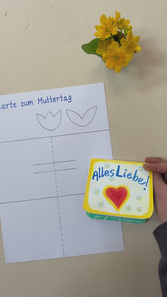 Gratis Vorlage "Karte zum Muttertag". (Pdf)